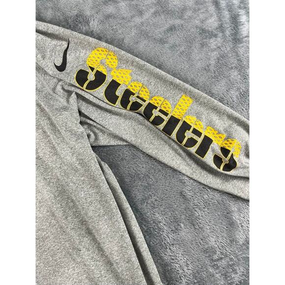 Men’s Grey Pittsburgh Steelers Nike Dri-FIT Long Sleeve Shirt Size 2XL Excellent - Picture 10 of 10